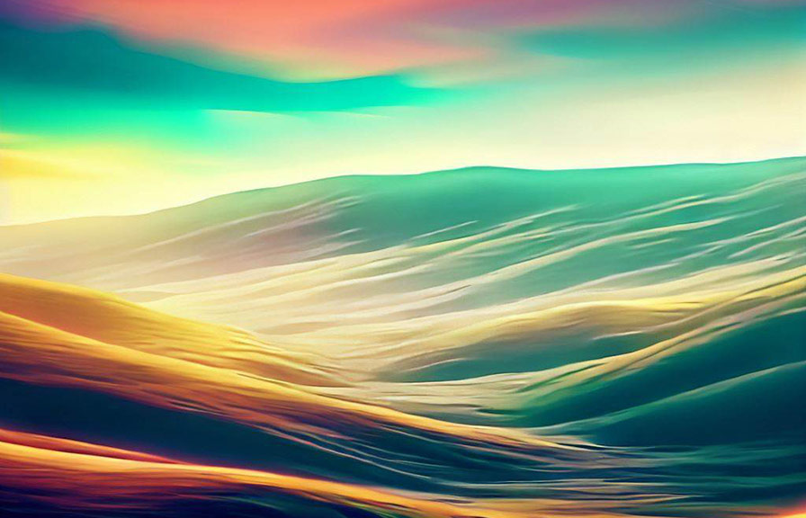 A breathtaking landscape enhanced with AI technology