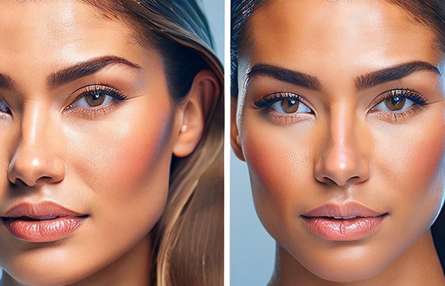 High end skin retouching for a flawless portrait