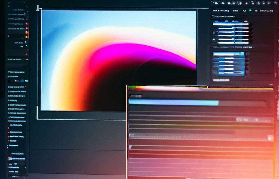 Photo editing software interface with color correction tools