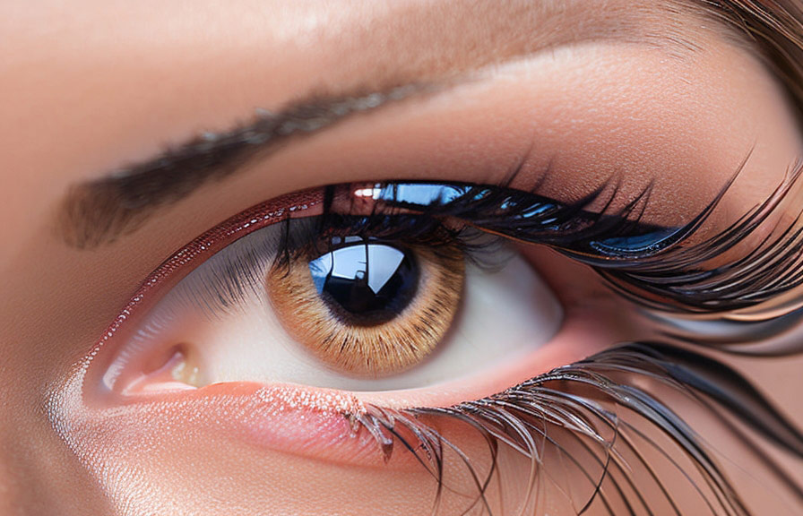 Enhanced eyelashes using photo retouching techniques