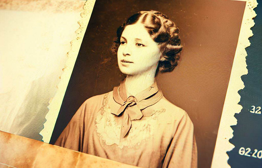 Vintage photograph restoration with computer program