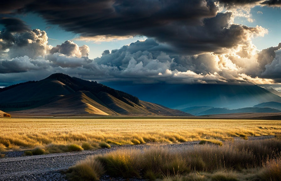 Landscape photo with dramatic clouds adding depth and texture