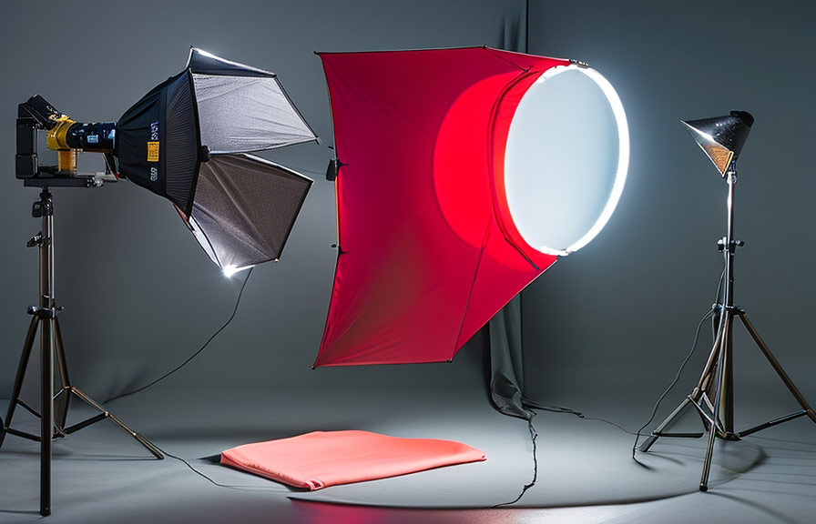 Product shot with softbox light illuminating subject and creating soft shadows