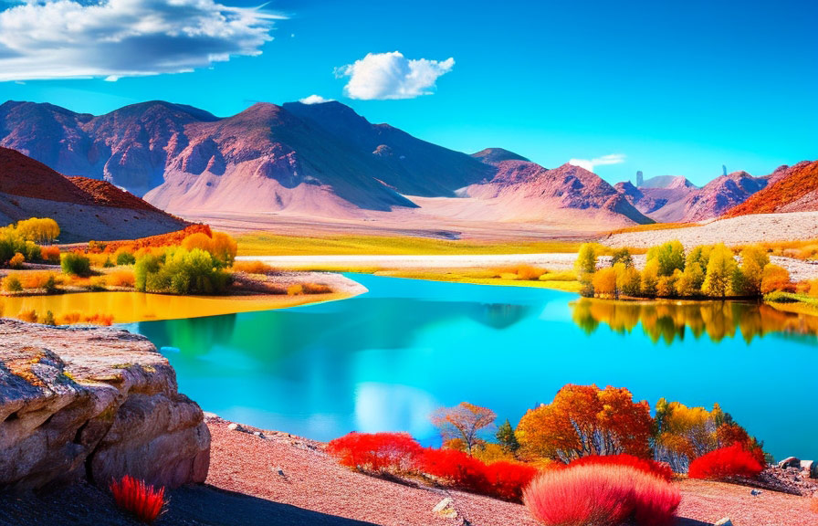 landscape with use of polarizing filter to enhance colors and contrast