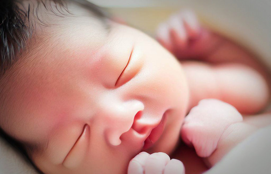 Heart-melting newborn photo with natural and relaxed posing capturing the innocence and beauty of the baby