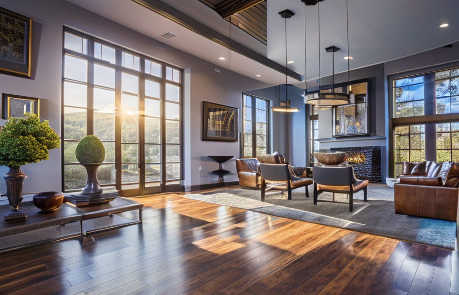 Beautifully lit and processed real estate interior using HDR processing