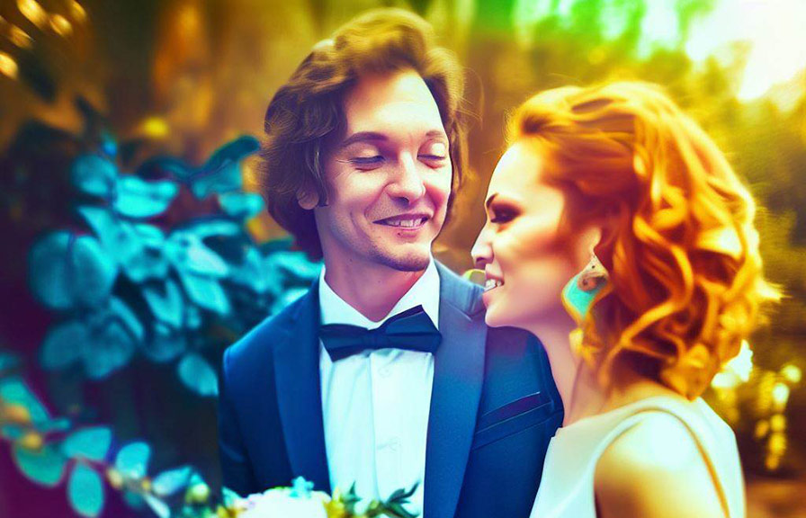 Wedding photo taken with a smartphone