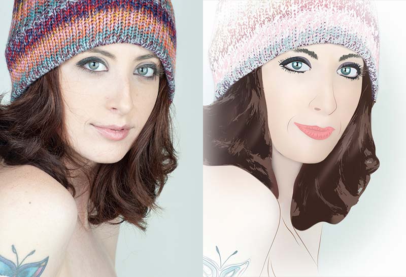 Turn photo into cartoon, retouch service