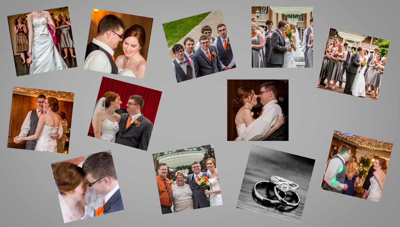 wedding day photo collage service