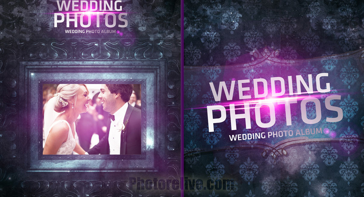 Wedding photo book cover luxury design