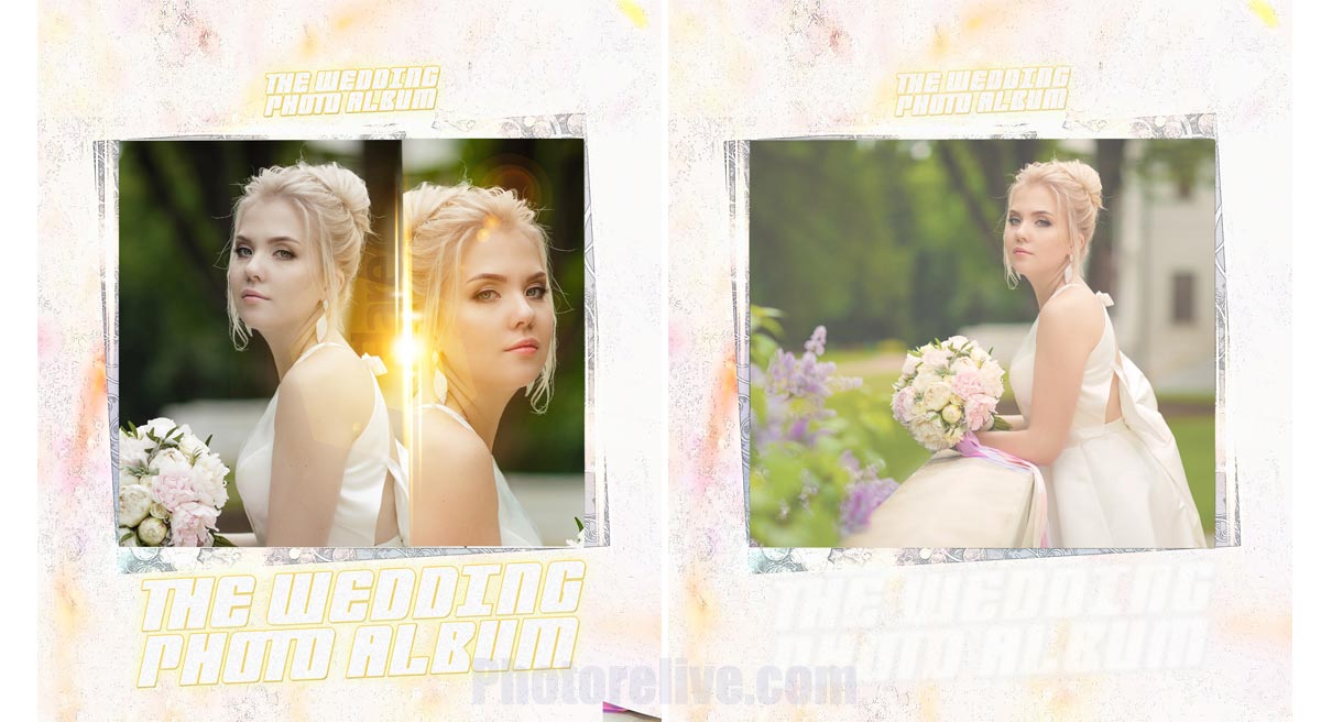 simple wedding album photo book design