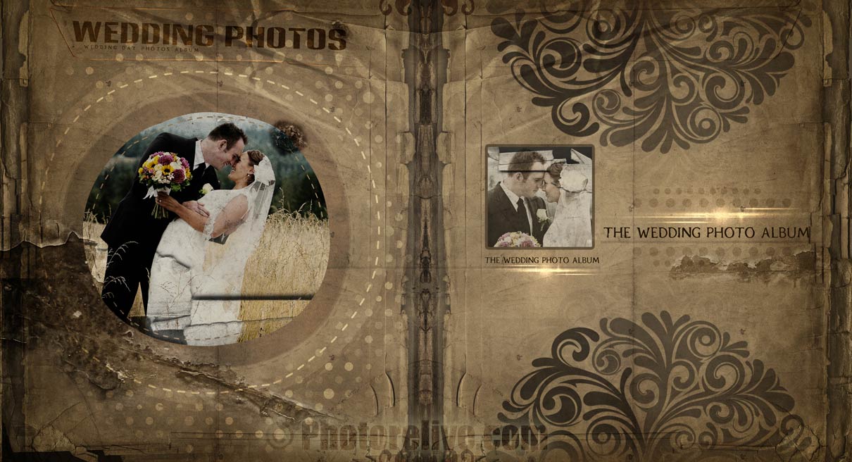retouching Old Wedding photo book design