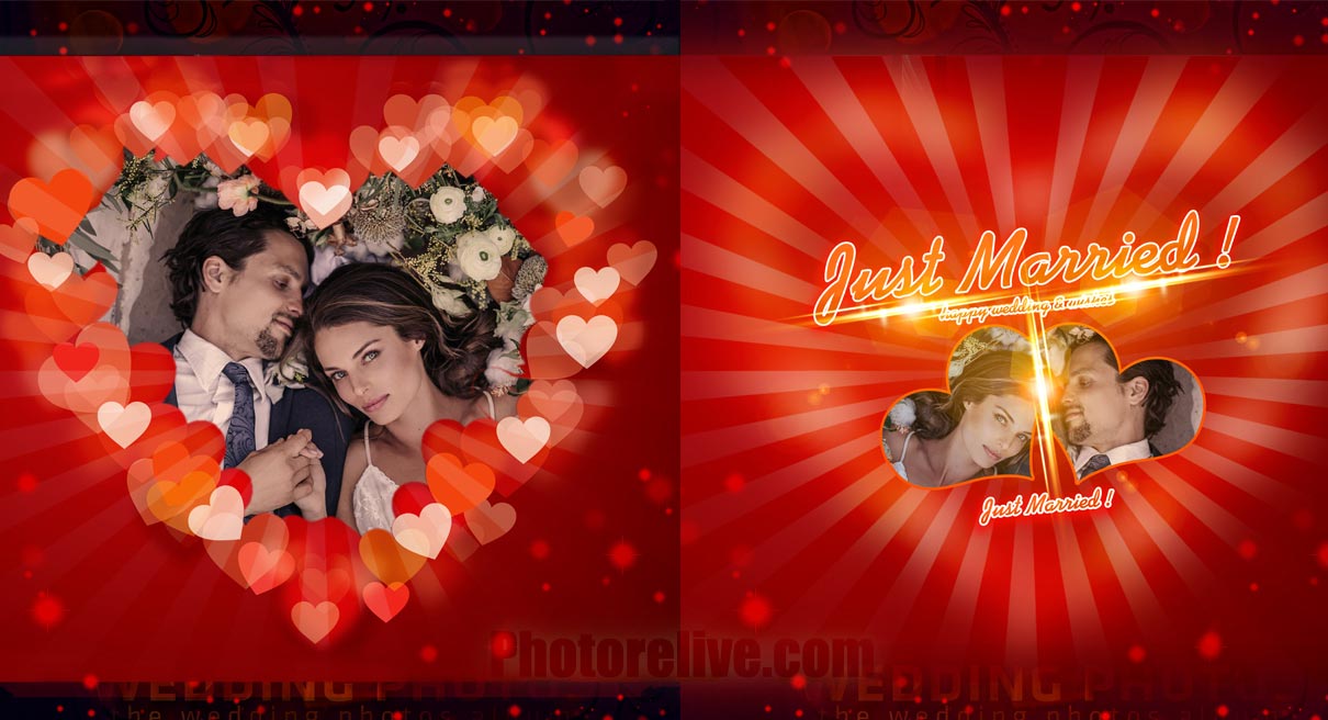 retouching wedding photo and design